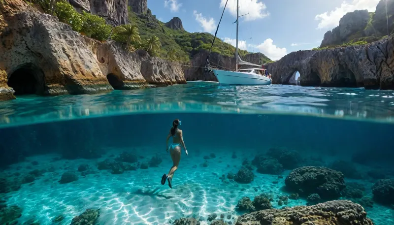 Snorkeling soleggiato