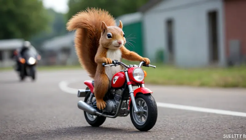 COPYRIGHT, A small toy squirrel rides a motogp bike. /©KlTTY-ART/

























/©KlTTY-ART/