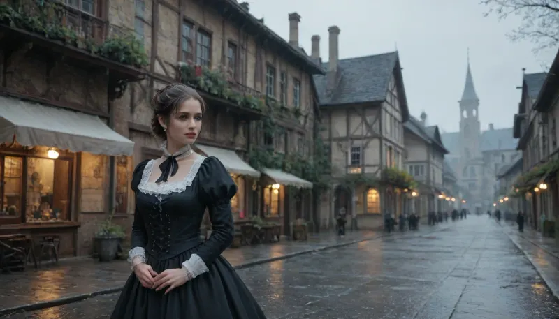 game Dark Souls, dark fantasy art, victorian town, night