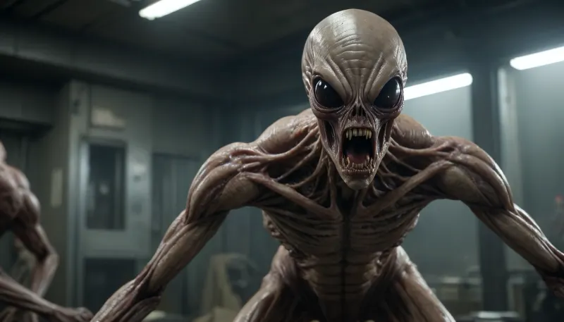 sinister, ominous, deceitful, vindictive, creature from another world. Many arms, no humanlike features, complete alien physiology. best quality, intricate details, uhd 8k, masterpiece, award winning image, extremely realistic, photorealism