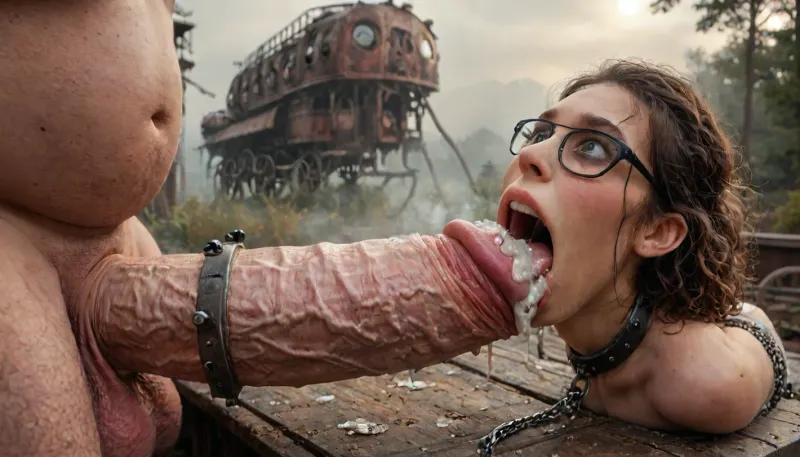 ((gangbang_rape, doubleanal_rape, arms_behind_head, nsfw:1.24)), ((hogtied, bound with large chains, tied to a torture van:1.18)), (Torture, defiling, sadism:1.52), Rating_explicit, score_9, score_8_up, score_7_up, (source_gangbangrape:1.12), random sex scene, rapefantasy, (score_9, score_8_up, score_7_up, source_rape:1.12), ((Ground of forest)), ((Insanely hot skinny 22 year old college student, curly brown hair, glasses with black rim)), ((lying on stomach)), ((hands tied behind back)), ((exposed small perky tits and ass)), ((painful expression)), sucking cock, ((topless)), shocked expression, ((pulled down pants showing ass and pussy)), small ass, perfect pussy, puffy labia, ((view from below)), (visible clitoris and inner labia), (((cum dripps out))), (ruined pussy), magazine cover, Realism_Quality_2xx_By_Stable_Yogi, (((very pretty face:1.3))), (((extremely ultra detailed face:1.3))), perfect fingers and hands, upper body view, (extreme size difference:1.4), (ultra realistic), (maximum quality), (high resolution), (extreme detail), (ultra realism), UHD, super high quality, highly detailed, high resolution, perfect lighting, natural lighting, (dynamic angle), (random angle), (random pose), (dynamic view), (random view), golden hour, rich details, nature-inspired color palette, (above view:1.45), (side view:1.12), porn photoshoot, detailed skin, on the roof, steam locomotive, steampunk, fog, steam, blushing, DETAILED background, hyperrealistic, 8K, BadX, Stable-Yogis-Makeup-Enhancer-XL, spectacular lighting, (((hyper large cock in mouth:1.3))), oral cream pie, (eyes wide open in horror:1.24), (wide mouth spreader:1.5), (pleading expression:1.18), (terrified:1.12), (crying:1.2), (fear and panic:1.18), UHD 8K, (full body photograph:1.1), (score_9, score_8_up, score_7_up, UHD 8K, masterpiece, best quality, maximum details, natural light, extreme realism, cinematic still), Very realistic, 8k, ultra detailed, super high resolution, extremely detailed, perfect face, perfect eyes, ((hogtied, bound for sex, tied up)), (black eyes), (pale skin:1.3), cock in mouth, (brutal face fuck), Blowjob, (tears in eyes:1.5), (running makeup), ultra hd, photorealistic, hyper gigantic large black cock in mouth, hair grab, brutal face fuck, one hand around her neck, choking her hard, strangling her, gasping for air, hard nipples, (five Black skin hyper large muscular men), (5 very large and hyper thick black cocks), Uber realistic, arched back, detailxl, 35mm photograph, film, professional, 4k, 1girl, 5 boys, hdr, photographic, ultra realistic, ultra high details, back light, anal sex, with large muscular black men, gargantuan black cocks, anal sex expansion, ravenous hyper sex, large hyper muscular black men, (huge dick), (creamy deep deepthroat:1.12), (extreme oral sex:1.4), (huge massive white dick:1.4), (cum), (hands holding hair), <lora:Dark_Elf_Warrior:2>, <lora:Drow:2>, <lora:zavy-brbrn-sdxl:2>, <lora:LCMTurboMix_Euler_A_fix:2>