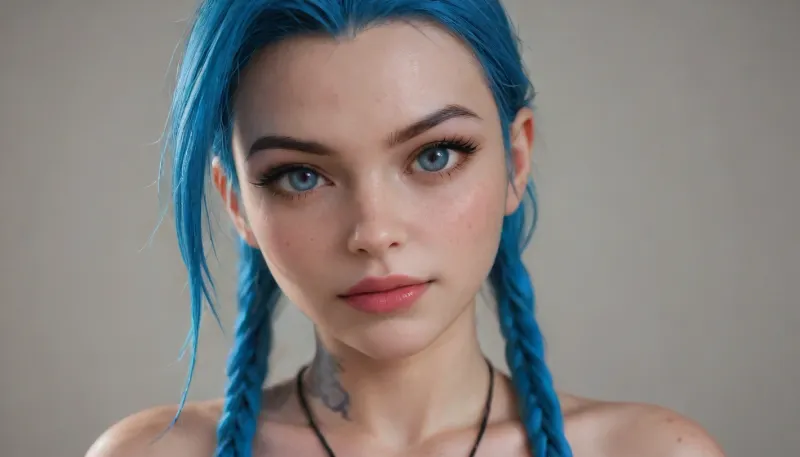 Fully Naked, 8k resolution, plain background, closeup, erotic, perfect body, lustfully eyes, (league, of, legends\), low, twintails, hair, pink, masterpiece, realistic, 4ng3l, face, <lora:Randommaxx_nsfw_merge_v3_lora_fp16:2>, <lora:Jinx_LOL_AnimeRealistic_SDXL_V1.0:2>, <lora:SDXL_BetterFaces-LoRA_v1:2>, jinx, (league, of, legends), <lora:MIAOKA_JINX_1.0_SDXL:.8>, green, eyes, blue, brown, perfecteyes, <lora:PerfectEyesXL:.8>