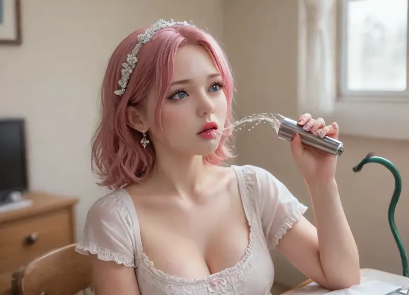 Hyper-realistic photograph of a fine porcelain figurine, 8k. A delicate erotic shepherdess, Bimbo reincarnation
Make-up, very long purple eyelashes, glossy pink lipstick with red lip augmentation, olive eye shadow, eyeliner.
knee socks with a pattern🐰🪄
open to a full-body view without embarrassment
Loves sucking carrots
bright purple puffy areoles
shows off the beauty of her body
a watering hose was inserted into the ass, artoflips, uoclips, lips, lipstick, art, of, green, eyes, blue, brown, perfecteyes, Aesthetic, Nail, lactation, sprayingmilk, <lora:Art_Of_Lips_PONY_XL_By_UOC:.8>, <lora:PerfectEyesXL:1.9>, <lora:Aesthetic_Nails:.8>, <lora:lactation_XL_0_:2>