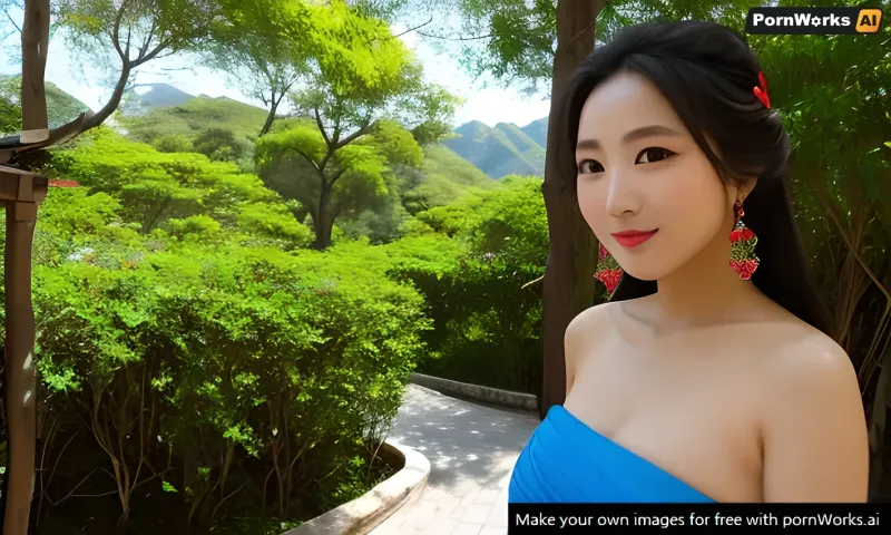 a very beautiful 深圳 woman, background 深圳, red, green, blue, cyan, yellow