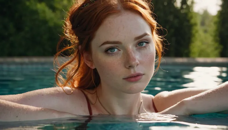 Ultra-detailed gözlerle 21 yaşındaki bir kadın, gözleri, son derece ayrıntılı nipples, çarpıcı irises ve kızarmış yüz yüzen yüksek kaliteli gözler