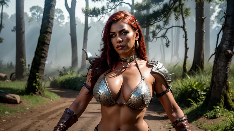 अपने मोर्चे पर एक विशाल वन फोटो के साथ एक योद्धा महिला, शीर्ष पर खरगोश के सिर के साथ एक बिकनी पहने हुए, उसे गीला पास्ट का खुलासा किया। उसके 8k अल्ट्रा उच्च विस्तार और तेज निपल्स के ठीक विस्तार के खिलाफ खड़े हो जाओ