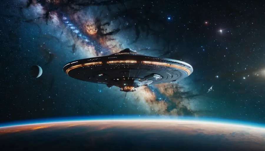 The Enterprise, a state-of-the-art spaceship, soared through the Milky Way in high resolution 4k. Its sleek design and advanced technology made it the envy of all space explorers. As it passed by planets and stars,