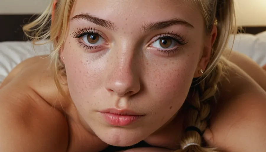 Musa di mezzanotte: un flash di innocenza nella luce bassa - una 18enne austriaci ragazza college bellezza cruda catturato in una foto di 35mm