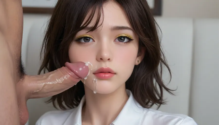 A pretty slender Asian girl decided to earn money and went to the casting office. The operator immediately liked the chick and he arranged sex with an Asian woman very soon., ((makeup:1.5), long blue eyelashes, olive eyeshadow with glitter), (lips:1.2), pink lipstick, The slender bitch undressed and settled down on the couch, after which the guy licked her pussy, and also forced her to suck a dick. The dark-haired girl coped with the task perfectly by swallowing the penis. After enjoying a blowjob, the dude began to passionately tear a young Asian woman in the vagina. Skinny Aurora Winters moaned gently and had a wonderful orgasm. At the final stage, the cameraman finished on the girl's face., artoflips, uoclips, lips, lipstick, art, of, woman, cum, on, face, <lora:Art_Of_Lips_PONY_XL_By_UOC:.8>, <lora:JustCum:.8>