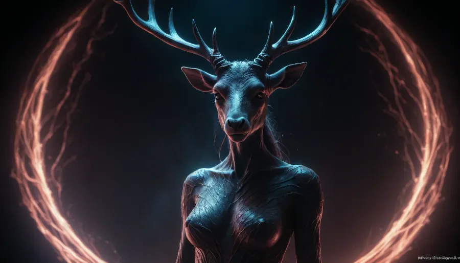 inkwork, dark fantasy, illustration, Minke, laserlight-painting. /©KlTTY-ART/